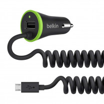 Автомобильное ЗУ Belkin (17W) USB 3.4A+USB, MicroUSB 1.2м (F8M890bt04-BLK)