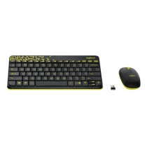 Беспроводная Клавиатура и мышь Logitech MK240 Nano (Black-Yellow, White-Red)