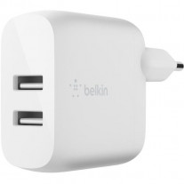 Сетевое ЗУ Belkin  Home Charger (24W) DUAL USB 2.4A, White (WCB002VFWH)