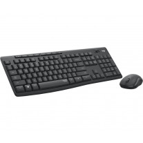 Беспроводная клавиатура и мышь Logitech Wireless MK295 Silent Graphite USB