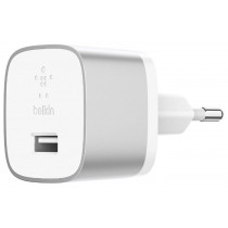 Сетевое ЗУ Belkin Home Quick Charger (18W) USB 3.0A, USB-C, 1.2m, Silver (F7U034vf04-SLV)