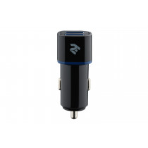 Автомобильное ЗУ 2E DUAL USB CAR CHARGER 2.4AX2.4A BLACK (2E-ACR01-B)