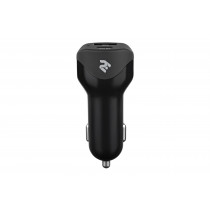 Автомобильное ЗУ 2E DUAL USB CAR CHARGER, POWER DELIVERY, USB 2.4A, 30W, BLACK (2E-ACR18WQC)