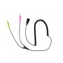 Переходник спиральный AXTEL QD/2 x 3,5 mm jack (AXC-PC)