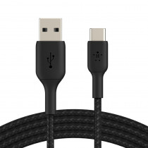 Кабель Belkin BRAIDEDC-A 0.15M, BLK (CAB002BT0MBK)