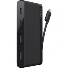 Концентратор Belkin USB-C 4-PORT MINI HUB,3.0,BLK (F4U090btBLK)