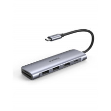 Док-станция Ugreen Docking station 6 in 1 USB-C To: HDMI - 2x USB 3.0 A - SD/TF cardreader - 100W PD Converter