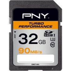 Карта памяти PNY Turbo Performance SDHC Class10 UHS-1/U3 32GB 90Mb/s 4K