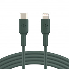 Кабель Belkin BRAIDED Cable  Lightning - USB-С, 1m, PVC, midnight green (CAA003BT1MMG)