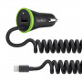 Автомобильное ЗУ Belkin (17W) USB 3.4A+USB, Lightning 1.2м (F8J154bt04-BLK)