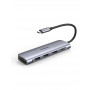 Док-станция Ugreen Docking station 6 in 1 USB-C To: HDMI - 2x USB 3.0 A - SD/TF cardreader - 100W PD Converter