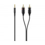 Кабель Belkin AUDIO,3.5mm/2xRCA,M/M,5M,PORTABLE,BLACK,GOLD (F3Y116BT5M)